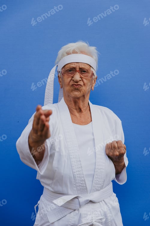 Preview: funny portraits with old grandmother