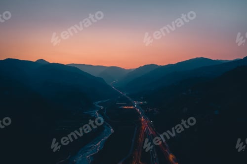 Preview: Traffic of cars on the highway
