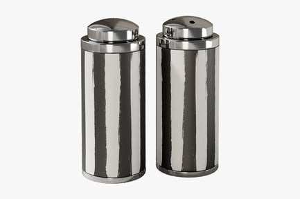 Preview: Striped Salt and Pepper Shaker Set with Metal Tops