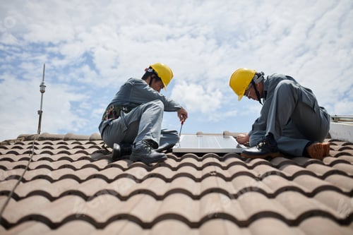Preview: Contractors Installing Solar Panels