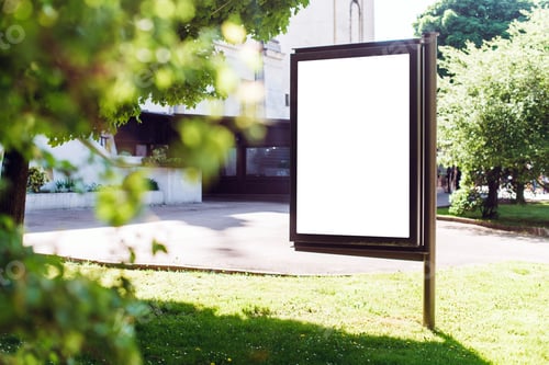 Preview: Blank mock up of vertical street poster billboard