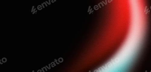 Preview: Black red green grainy gradient background glowing color wave on dark backdrop noise texture banner