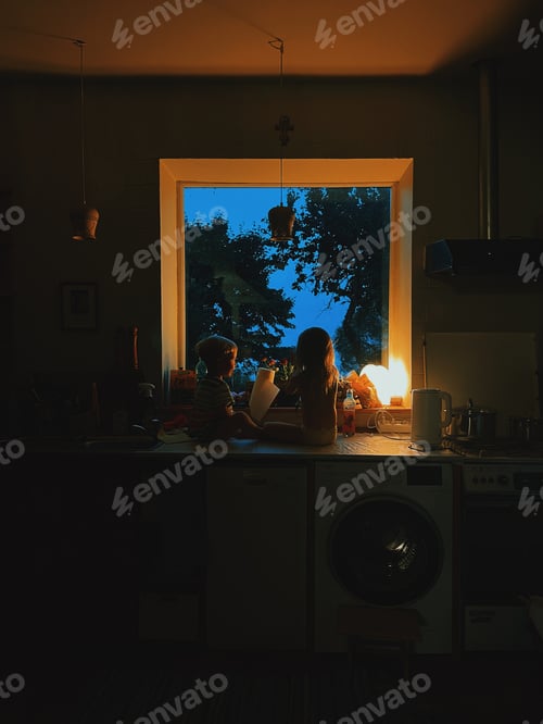 Preview: Night window view