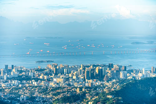 Preview: panorama of the city of Rio de Janeiro. view from the statue of Christ the Redeemer