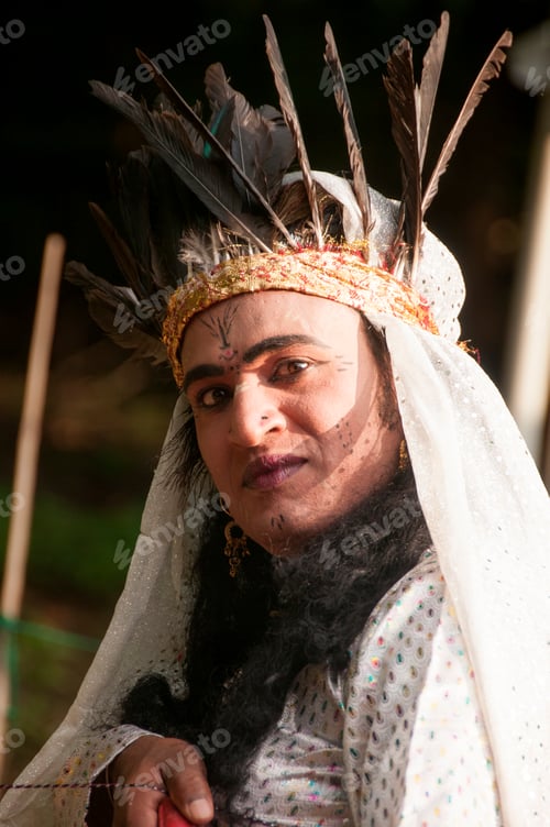 Preview: Portrait of Impressionist or Behrupiya, Traditional performing artist of India.