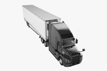 Preview: Semi Truck with Refrigerated Trailer