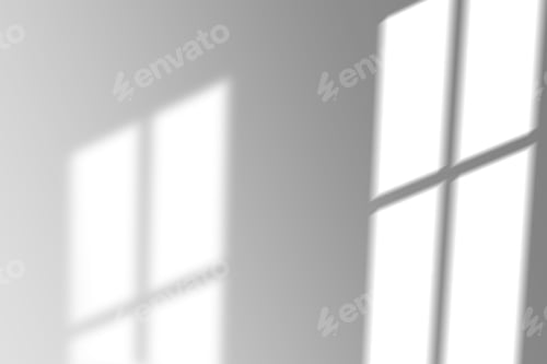 Preview: blur background. Abstract shadow of the window in morning light on white wall texture
