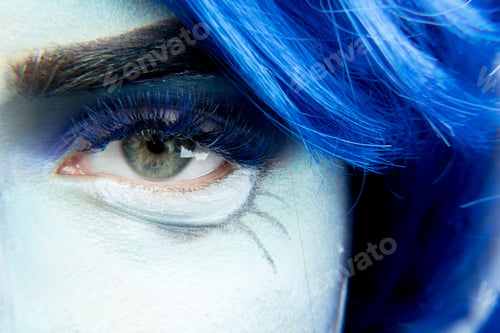 Preview: Makeup. Image Of A Witch In A Bride Dress