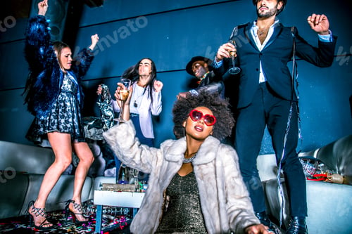 Preview: Friends having party in a nightclub