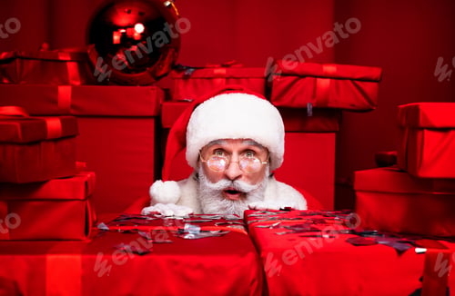 Preview: Santa Claus portrait, Christmas and newyear festive days concepts