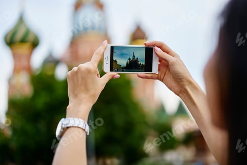 Preview: Millennial blogger shooting influence video vlog during travel vacations