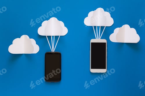 Preview: Network connection and cloud storage technology concept