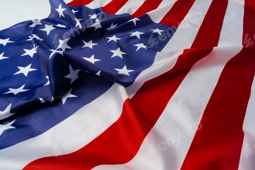 Preview: Close Up of American Flag in Studio Lighting