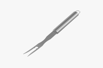 Preview: Stainless Steel BBQ Fork with Cylindrical Handle