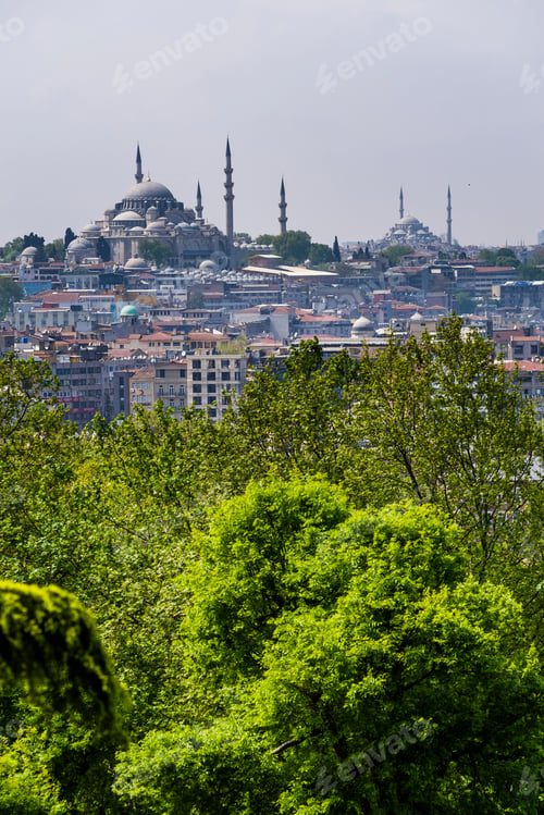 Preview: Suleymaniye Mosque, seen from Topkapi Palace, Istanbul, Turkey, Eastern Europe