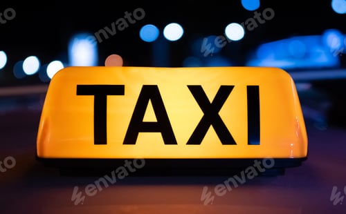 Preview: Taxi sign light on the street