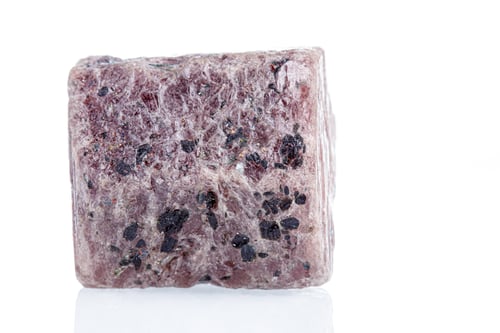 Preview: macro mineral stone ruby on a white background