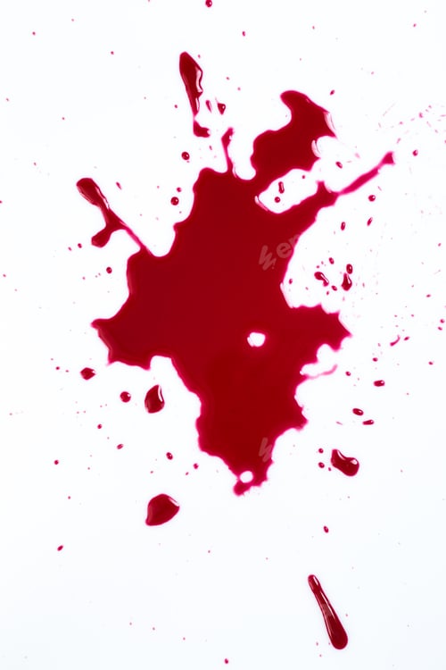 Preview: Bold Red Splatter on a White Background