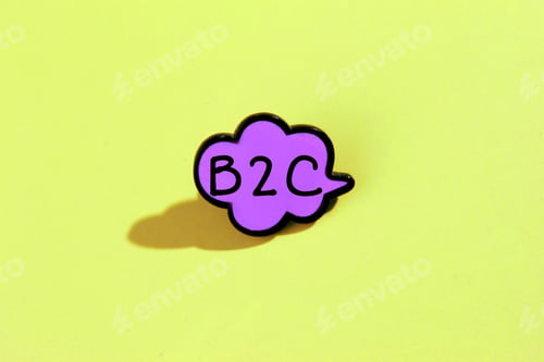 Preview: speech bubble with inscription B2C