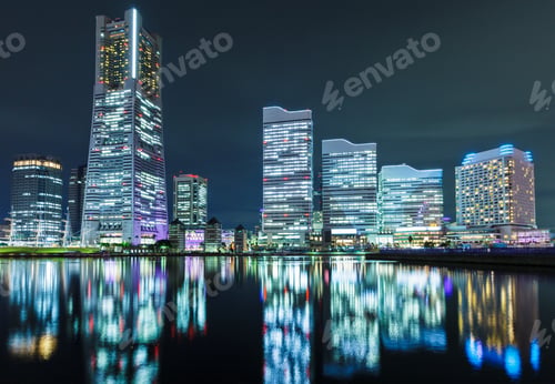 Preview: Yokohama skyline at night