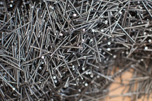 Preview: Many Nails Close Up At Workshop