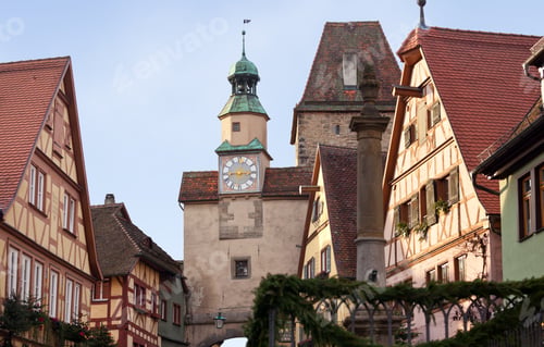Preview: Historic tower in Rothenburg ob der Tauber
