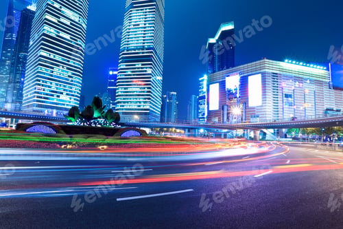 Preview: shanghai downtown at night