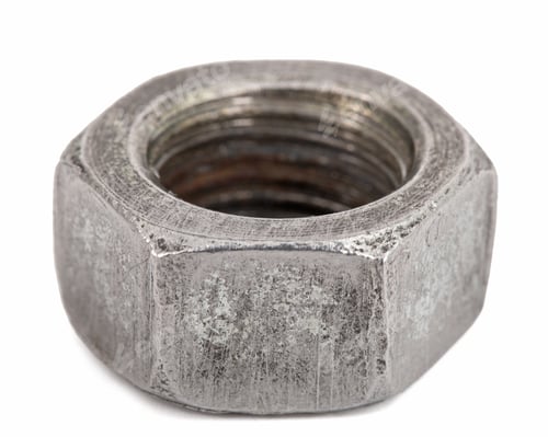 Preview: Metal nut closeup, isolated on white background