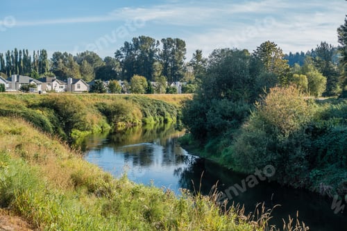 Preview: A View Of A Green River Neighborhood In Kent, Washington.