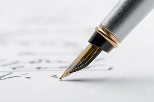 Preview: Fountain Pen on Written Page