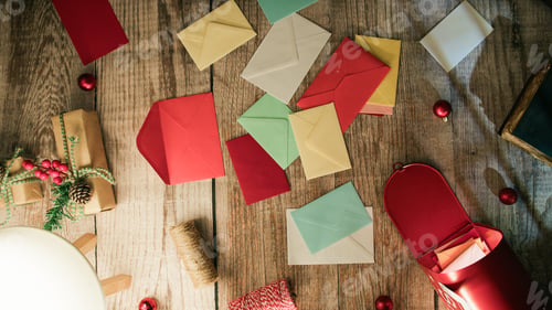Preview: Santa Claus Desk full of Christmas Letters