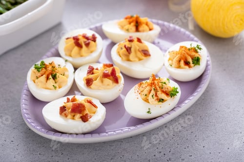 Preview: Deviled eggs with bacon and smoked paprika