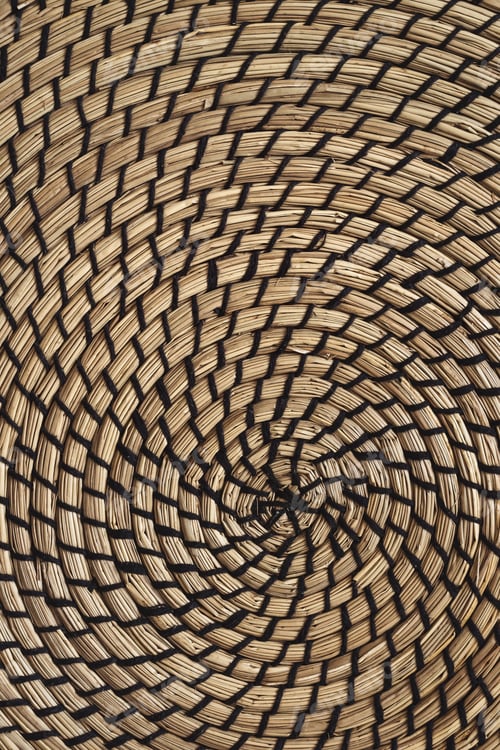 Preview: Natural Round wicker straw texture pattern background
