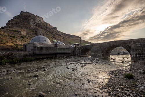 Preview: Eastern Anatolia, Turkey. Cityscape of the Kars town in Kars province
