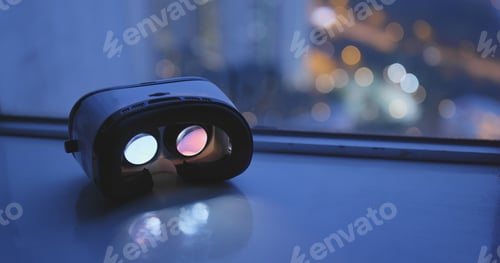 Preview: Virtual reality device at night