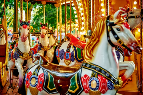 Preview: Horse carousel at amusement park