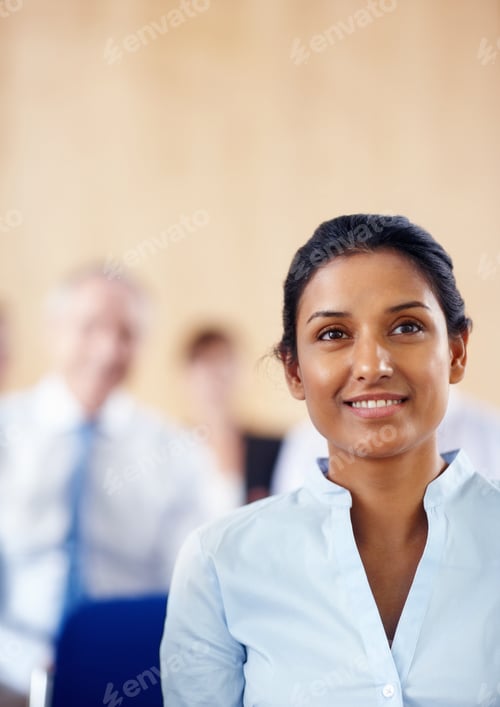 Preview: Happy female executive