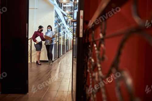 Preview: Two active females working together at project
