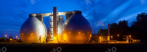 Preview: Sewage Plant At Night Panorama