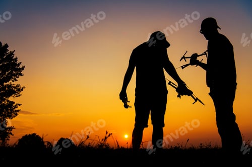 Preview: Drone Flight at Sunset