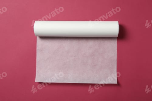 Preview: White baking paper on a pink background