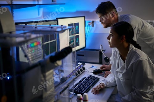 Preview: Scientists in laboratory using computer