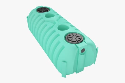 Low Profile Plastic Septic Tank with Ribbed Design