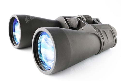 Preview: Black Binocular isolated on white background, clipping path.