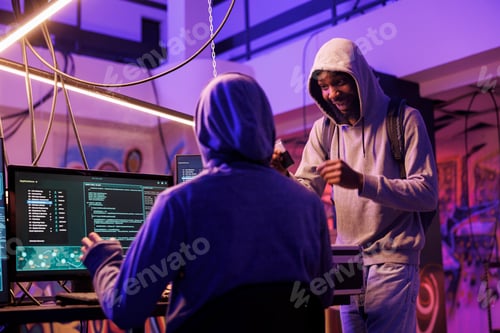 Preview: Hacker holding ssd with malware