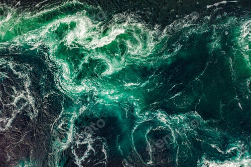 Preview: Waves of water of the river and the sea meet each