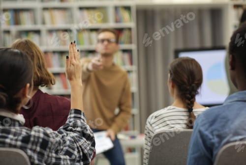 Preview: Woman taking part in conversation