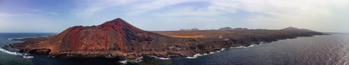Preview: Panoramic shot of volcano and coastline of Lanz