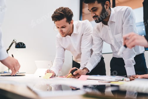 Preview: Group of multiethnic colleagues working together