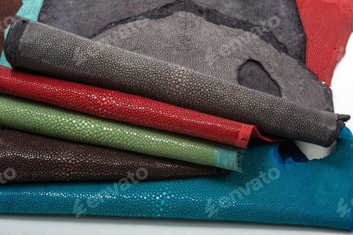 Preview: Stingray leather exotic hide in five colors